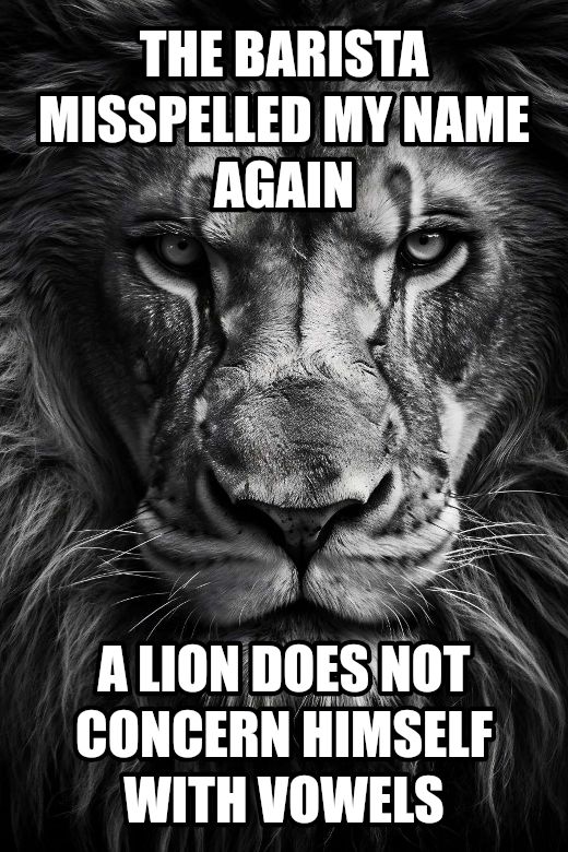 A lion doesn’t concern himseld meme