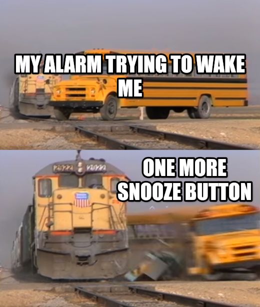 A train hitting a school bus meme