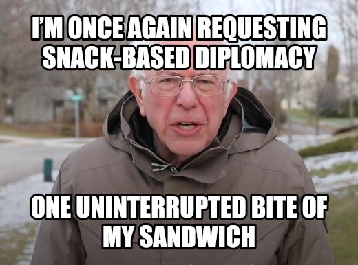 Bernie Sanders Once Again Asking meme