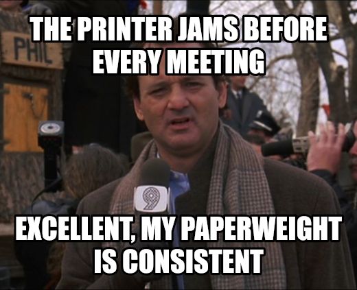 Bill Murray Groundhog Day meme