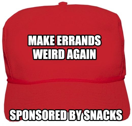 blank red MAGA hat meme
