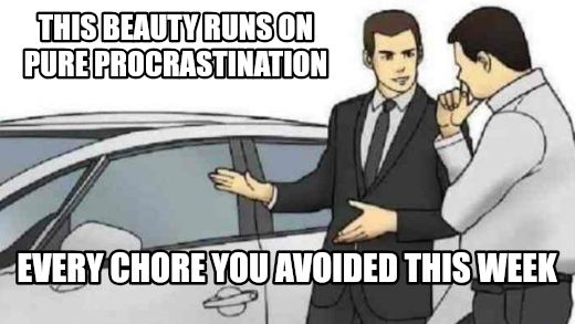 Car Salesman Slaps Roof Of Car meme