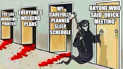 death knocking at the door meme