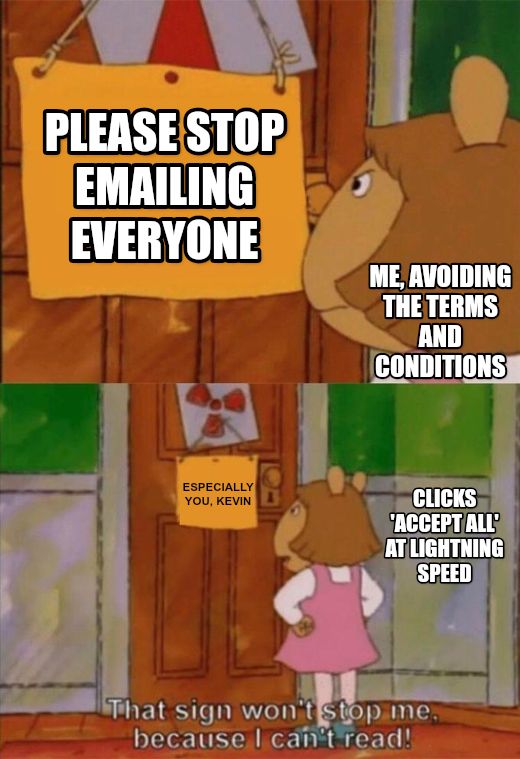 DW Sign Won't Stop Me Because I Can't Read meme