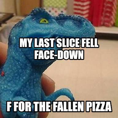 F dinosaur meme