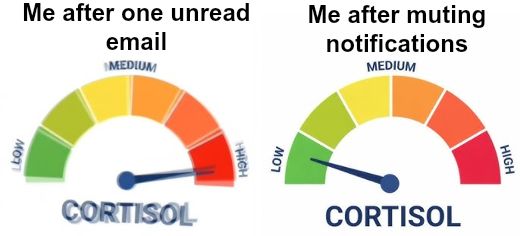 high vs low cortisol meme