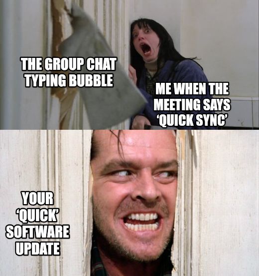 Jack Torrance axe shining meme