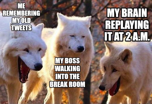 Laughing wolf meme