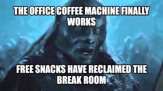 Lord of the Rings Meat's back on the menu meme