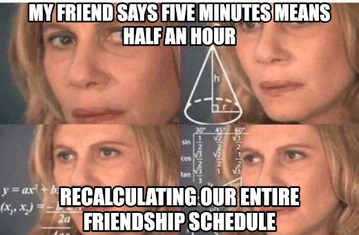 Math lady/Confused lady meme