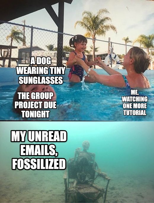 Mother Ignoring Kid Drowning In A Pool meme