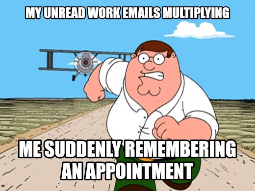 Peter Griffin running away meme
