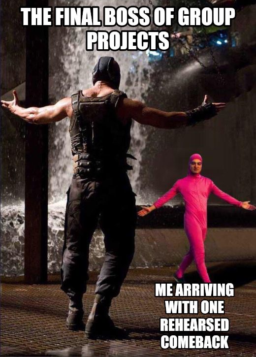 Pink Guy vs Bane meme