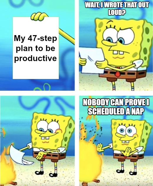 Spongebob Burning Paper meme