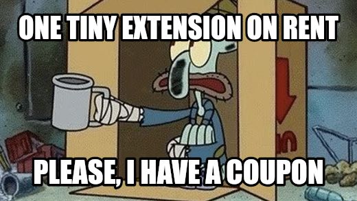 Squidward Spare Change meme