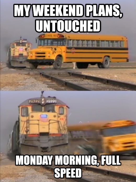 train crashes bus meme