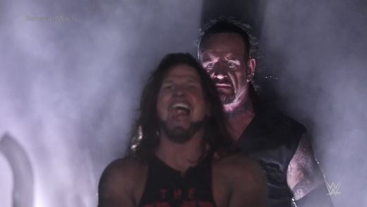 Undertaker teleports behind AJ Styles meme
