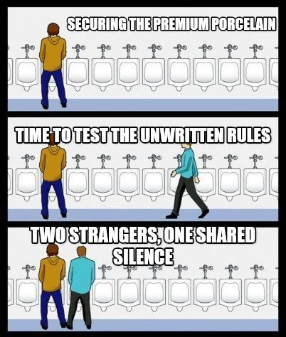 Urinal Guy meme