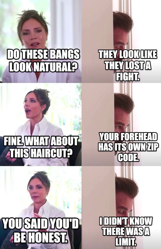 Victoria David Beckham Be Honest meme