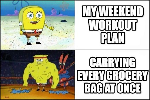Weak vs Strong Spongebob meme