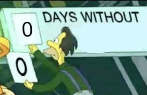 0 days without (Lenny, Simpsons) meme template