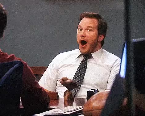Andy Dwyer Excited meme template