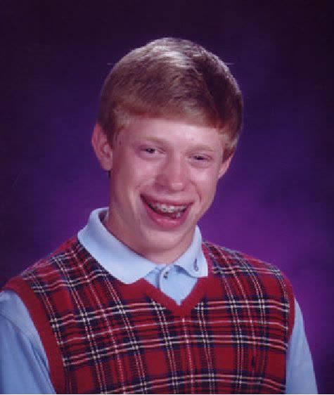 Bad Luck Brian meme template