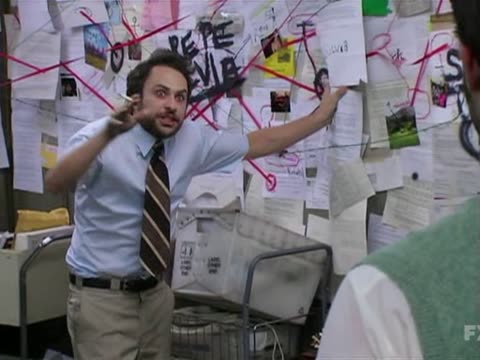 Charlie Conspiracy (Always Sunny in Philidelphia) meme template