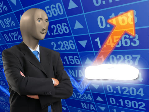 Empty Stonks meme template