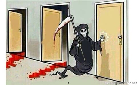 Grim Reaper Knocking Door meme template