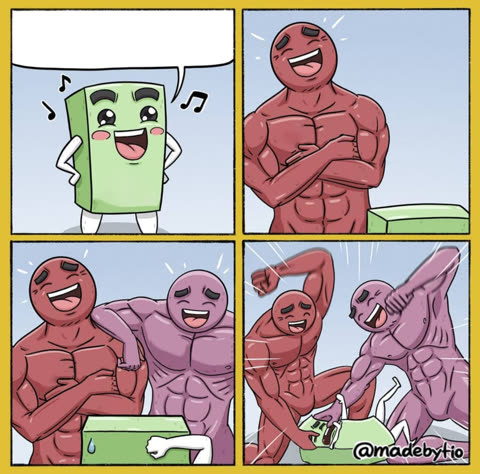 Guy getting beat up meme template
