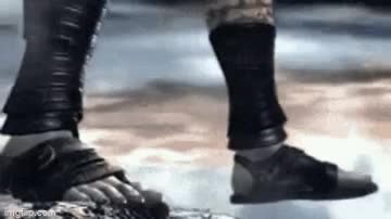 Kratos falling meme template
