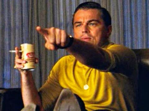 Leonardo Dicaprio pointing at tv meme template
