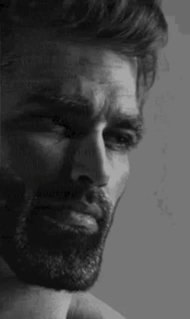 moving giga chad meme template
