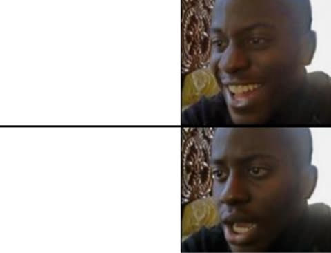 Oh yeah! Oh no... meme template