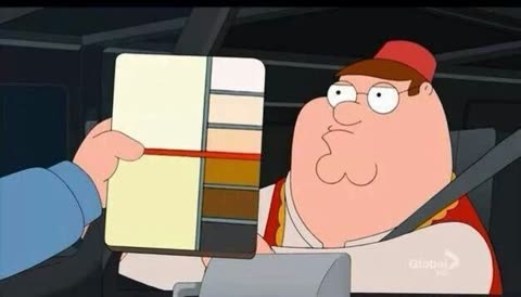 Peter Griffin skin color chart race terrorist blank meme template
