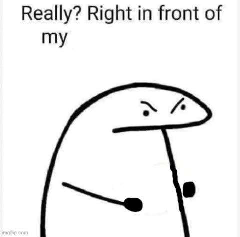 Really? Right in front of my meme template