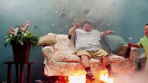Sofa explosion meme template