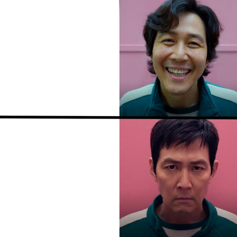 Squid Game (Season 1 vs Season 2) meme template