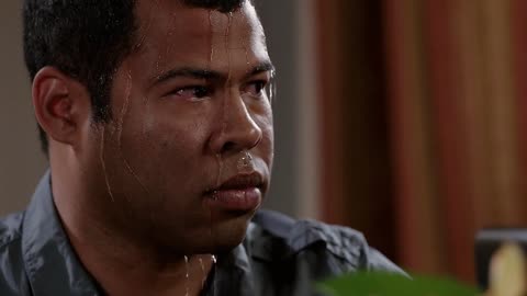 Sweating Jordan Peele meme template