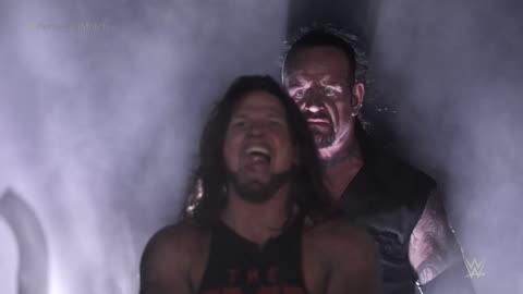 Undertaker teleports behind AJ Styles meme template