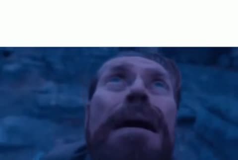 William Dafoe looking up meme template